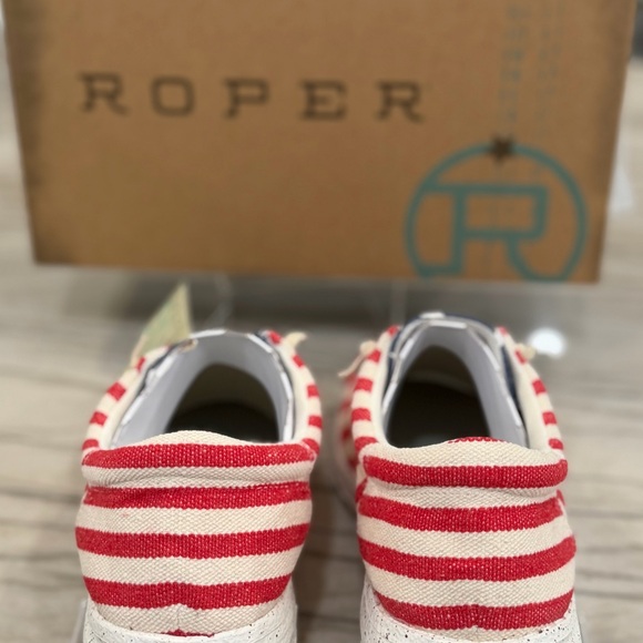 Roper Hank Loose-Ace USA Women’s Patriotic Flag Shoes Slip On NWT - Picture 5 of 6